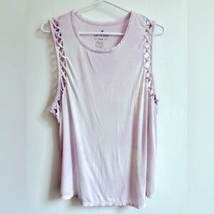 American Eagle Light purple and white Soft and Sexy tank